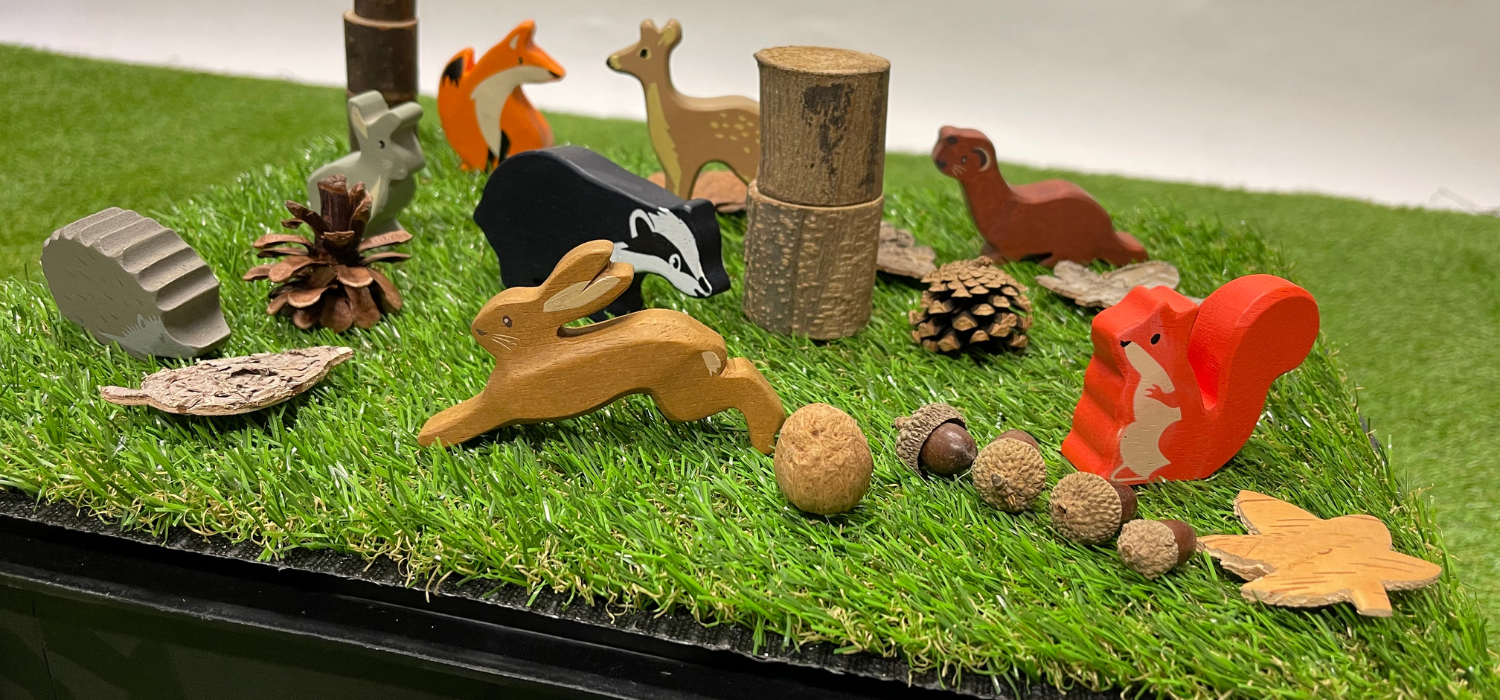 wooden woodland animal figures 