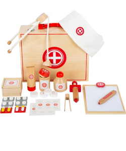 wooden doctor's kit