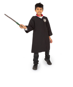 child dressed as a wizard