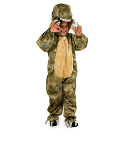 children in a dinosaur onesie