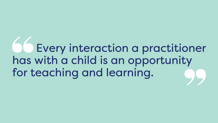 quote about relationships between practitioner and child