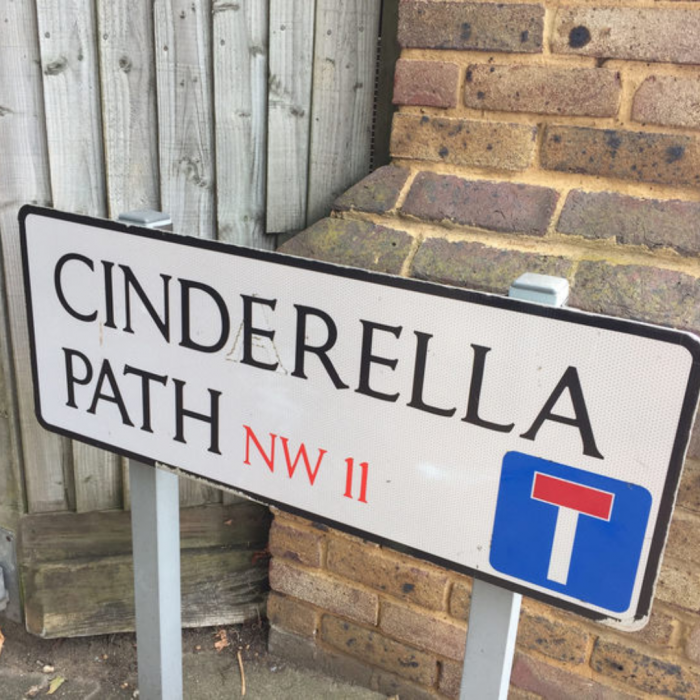 cinderella road sign