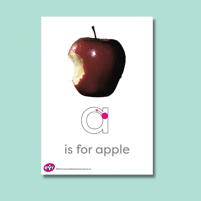 a for apple poster