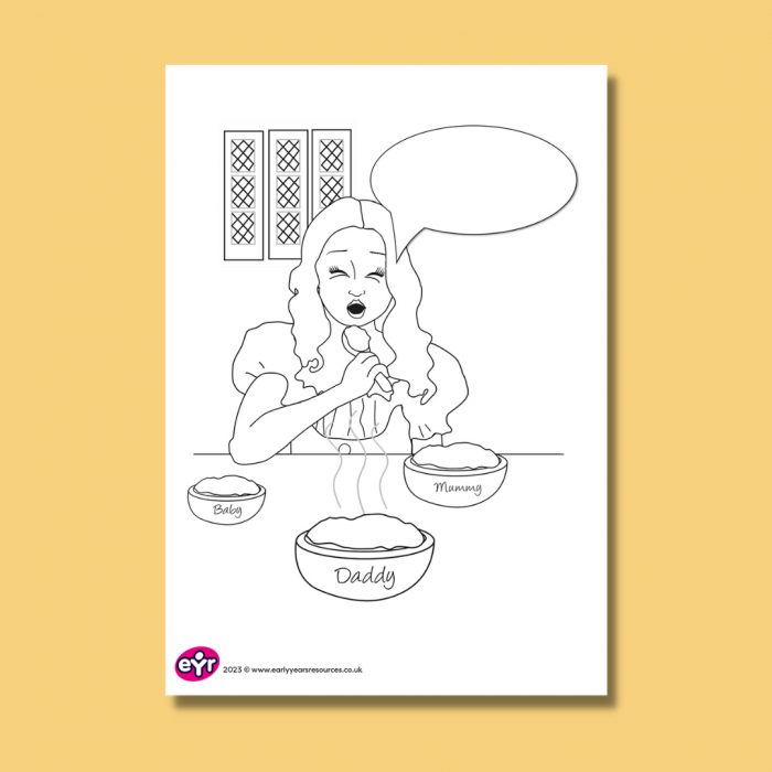 goldilocks speech bubble download