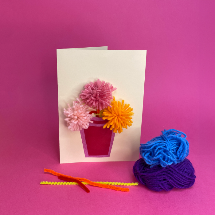 Pom Pom Flower Cards