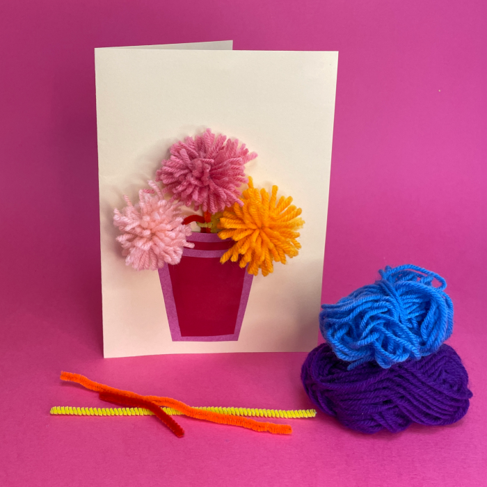 Pom Pom Flower Cards